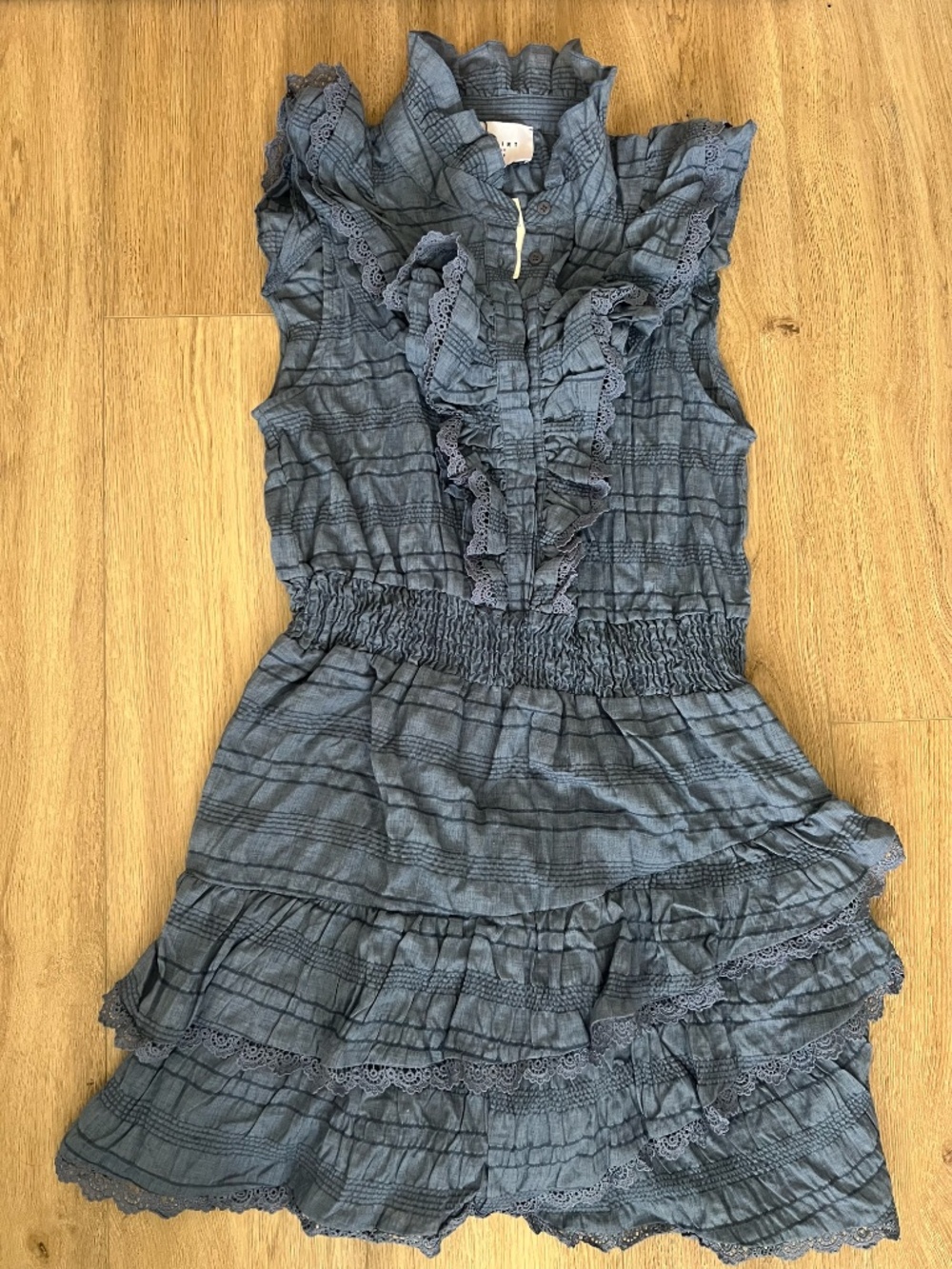 The Shirt by Rochelle Behrens blue top/dress size L - Picture 2 of 4